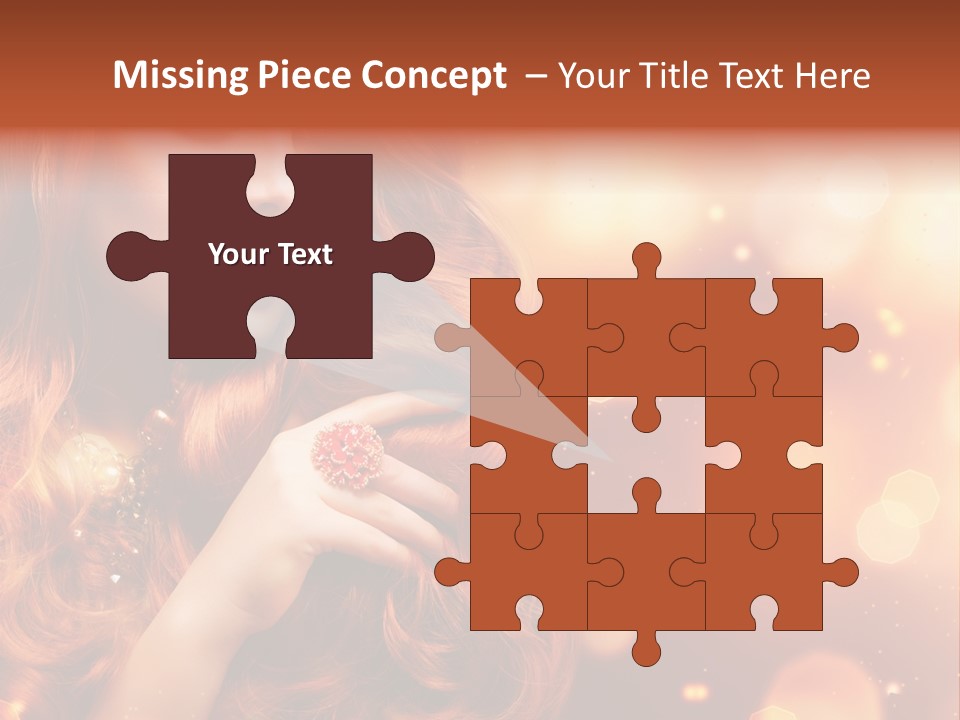 Glamour Wave Girl PowerPoint Template