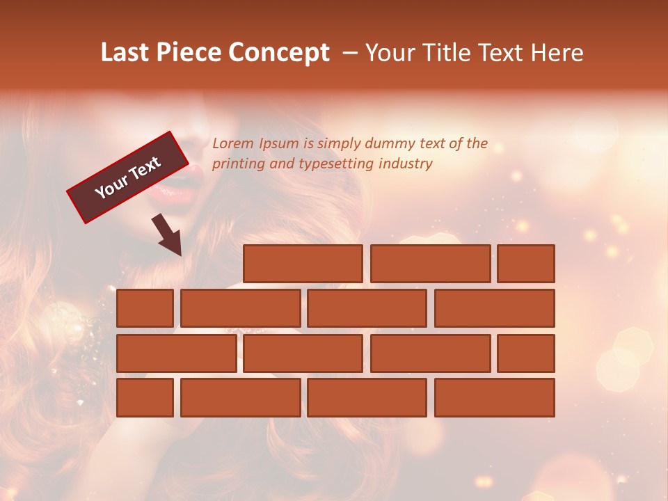 Glamour Wave Girl PowerPoint Template