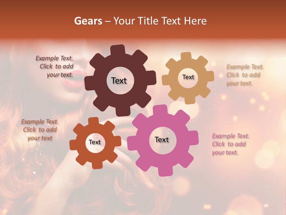 Glamour Wave Girl PowerPoint Template