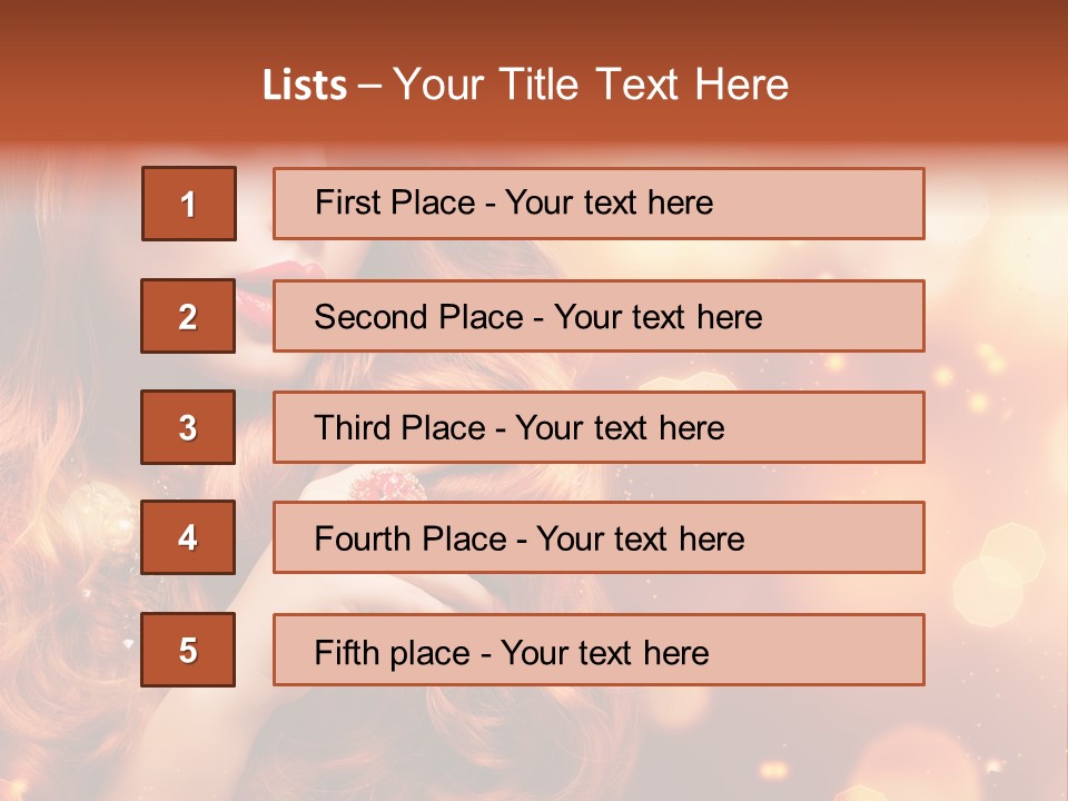 Glamour Wave Girl PowerPoint Template