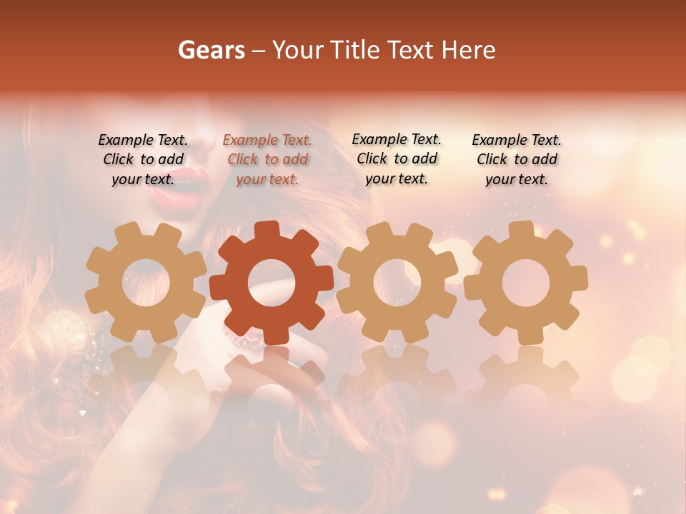 Glamour Wave Girl PowerPoint Template