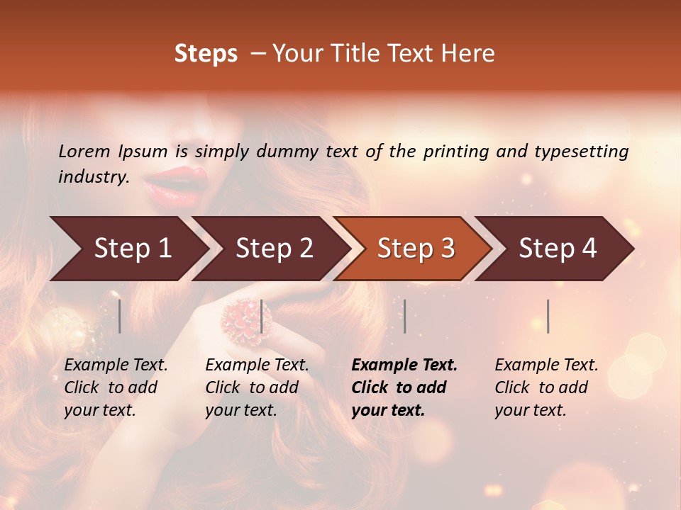 Glamour Wave Girl PowerPoint Template