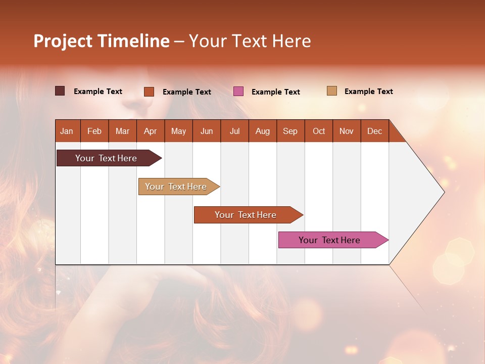 Glamour Wave Girl PowerPoint Template