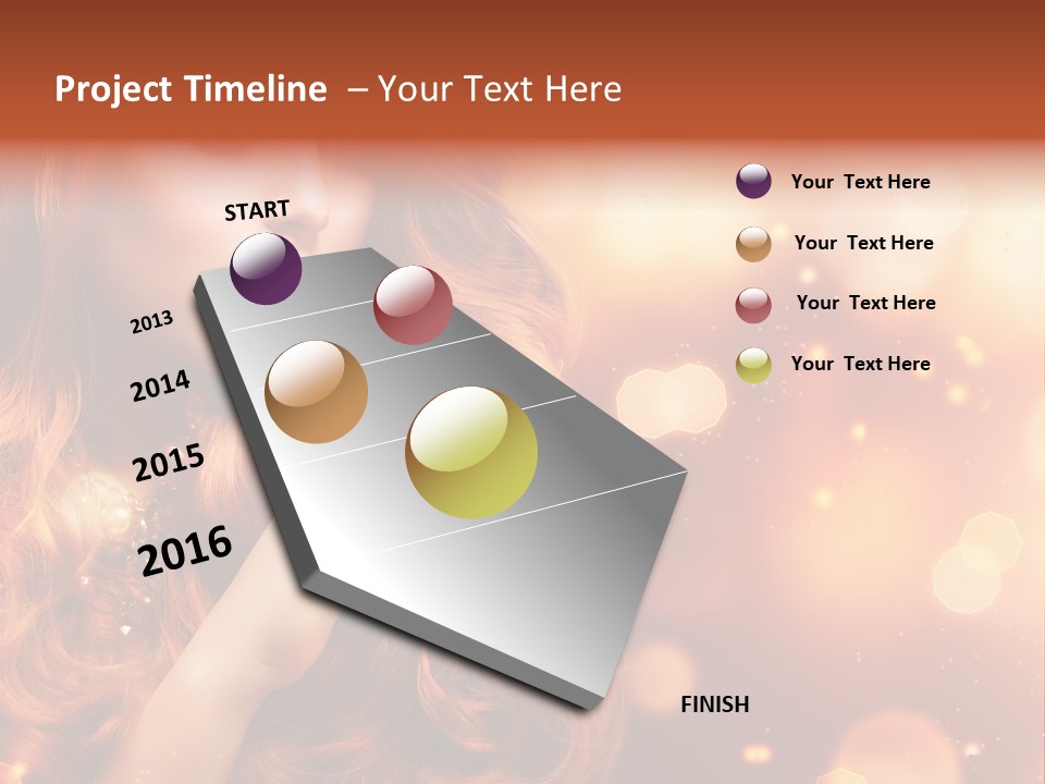Glamour Wave Girl PowerPoint Template