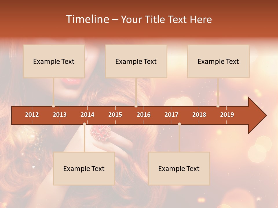 Glamour Wave Girl PowerPoint Template