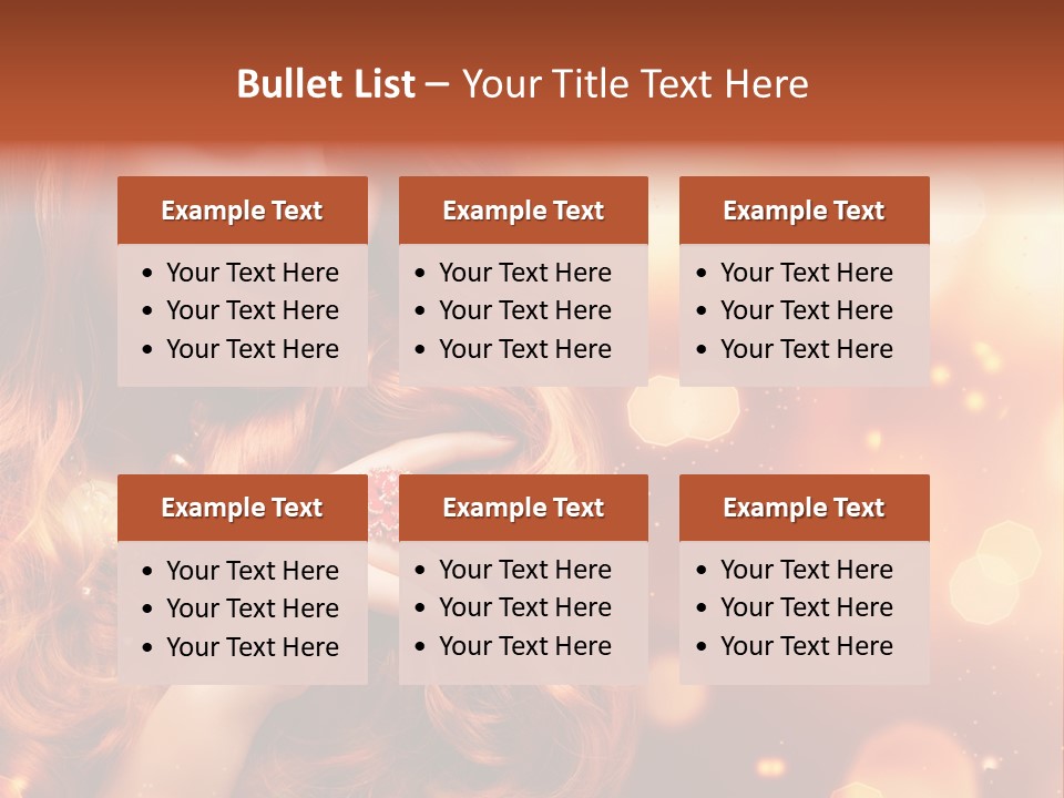 Glamour Wave Girl PowerPoint Template