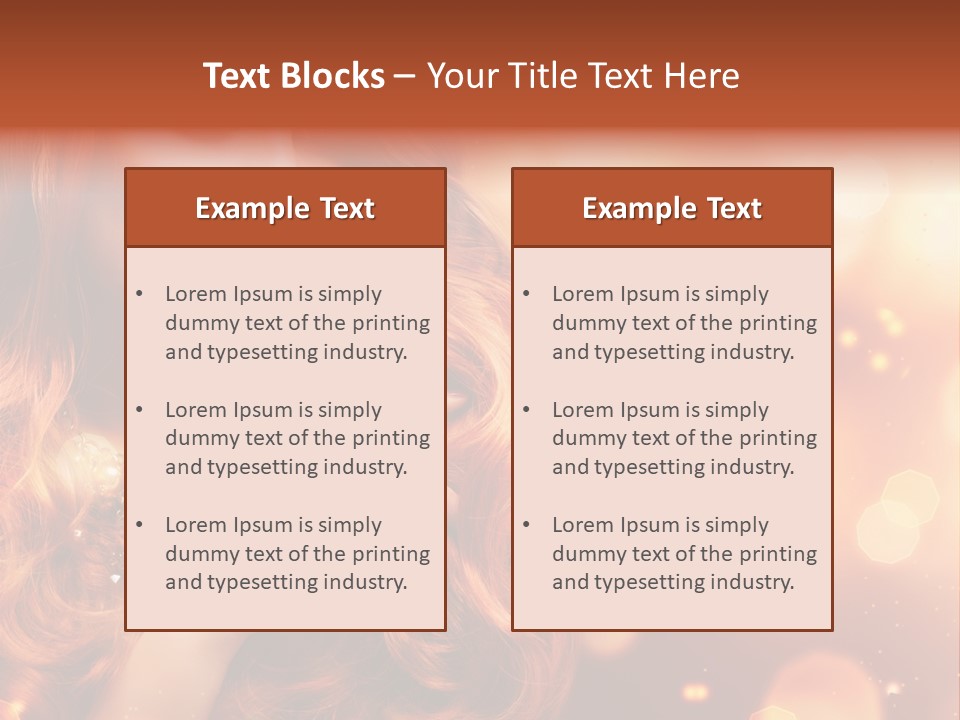 Glamour Wave Girl PowerPoint Template