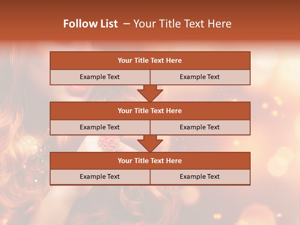 Glamour Wave Girl PowerPoint Template