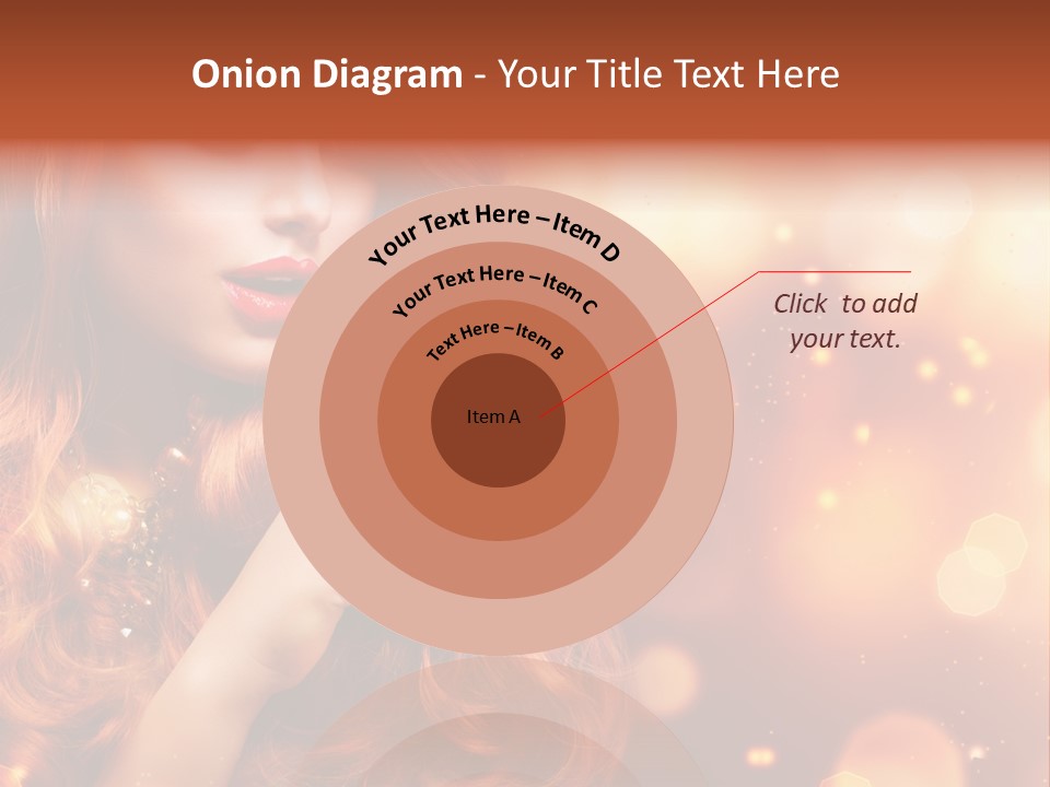 Glamour Wave Girl PowerPoint Template