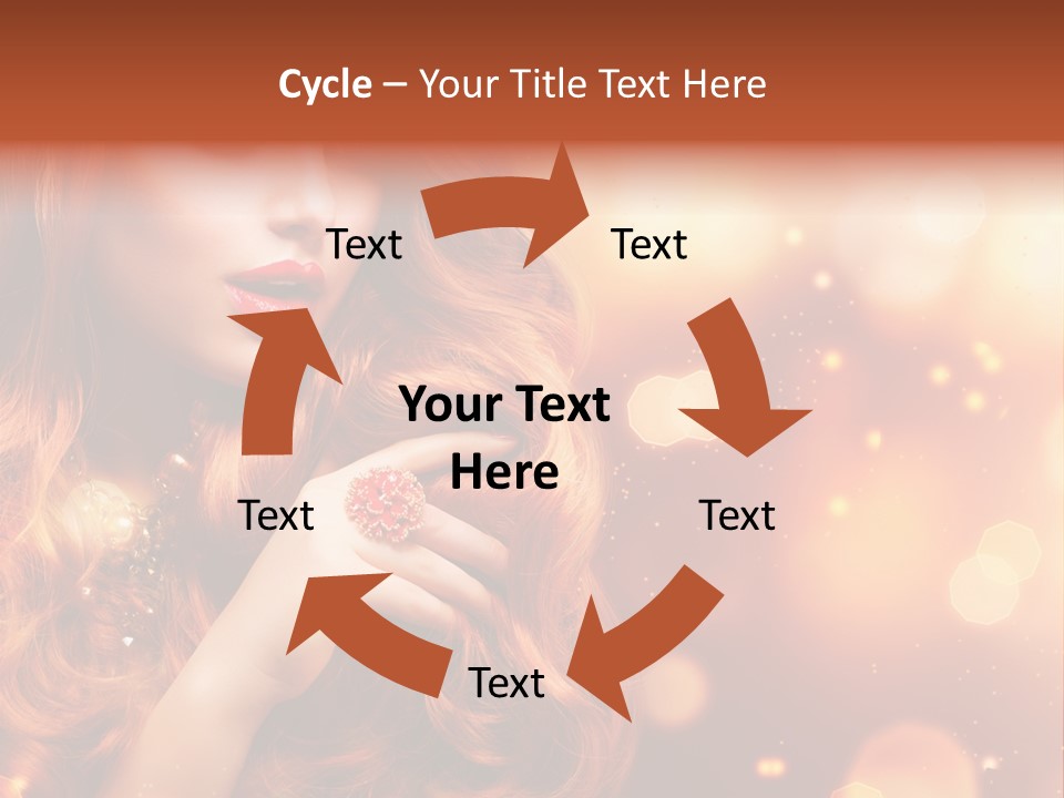 Glamour Wave Girl PowerPoint Template