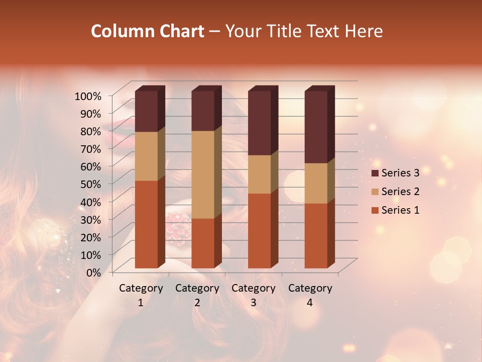 Glamour Wave Girl PowerPoint Template