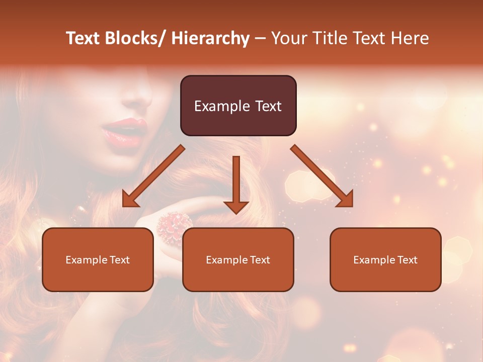 Glamour Wave Girl PowerPoint Template