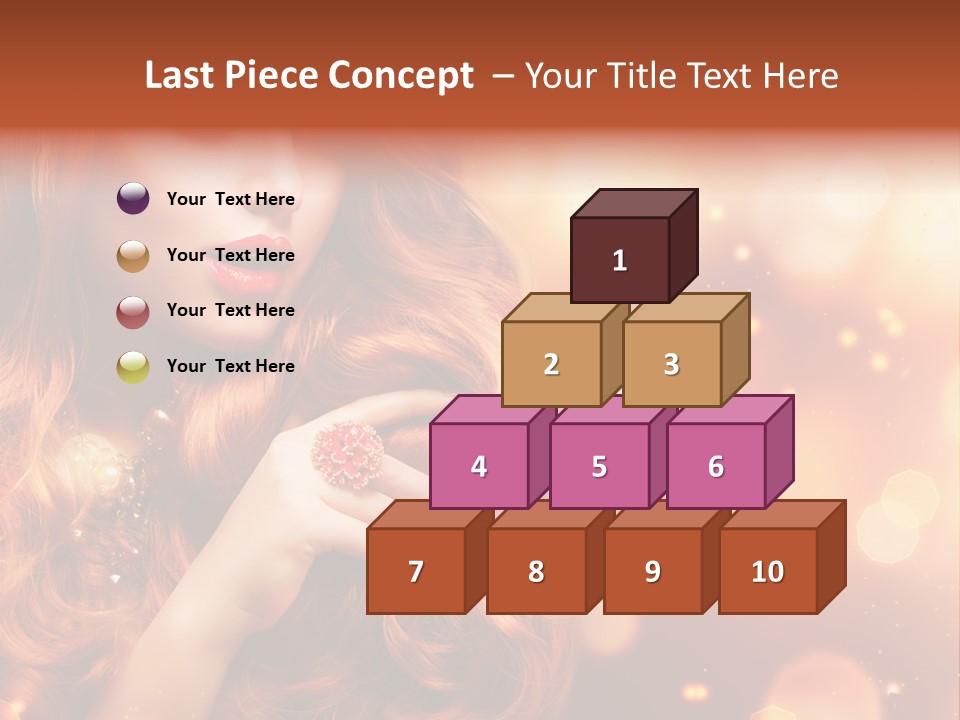 Glamour Wave Girl PowerPoint Template