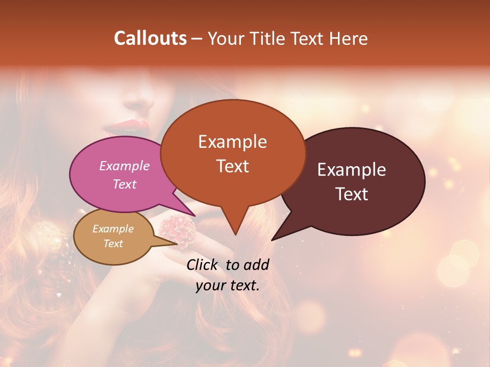 Glamour Wave Girl PowerPoint Template