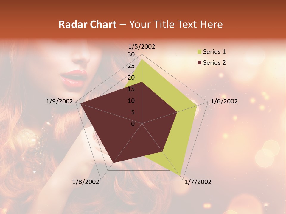 Glamour Wave Girl PowerPoint Template