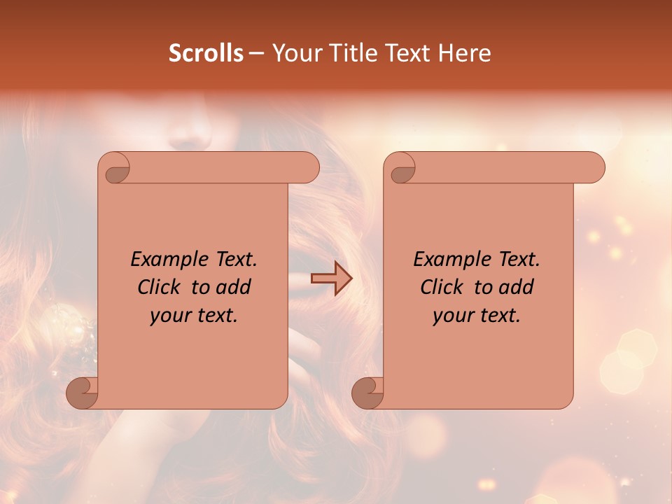 Glamour Wave Girl PowerPoint Template