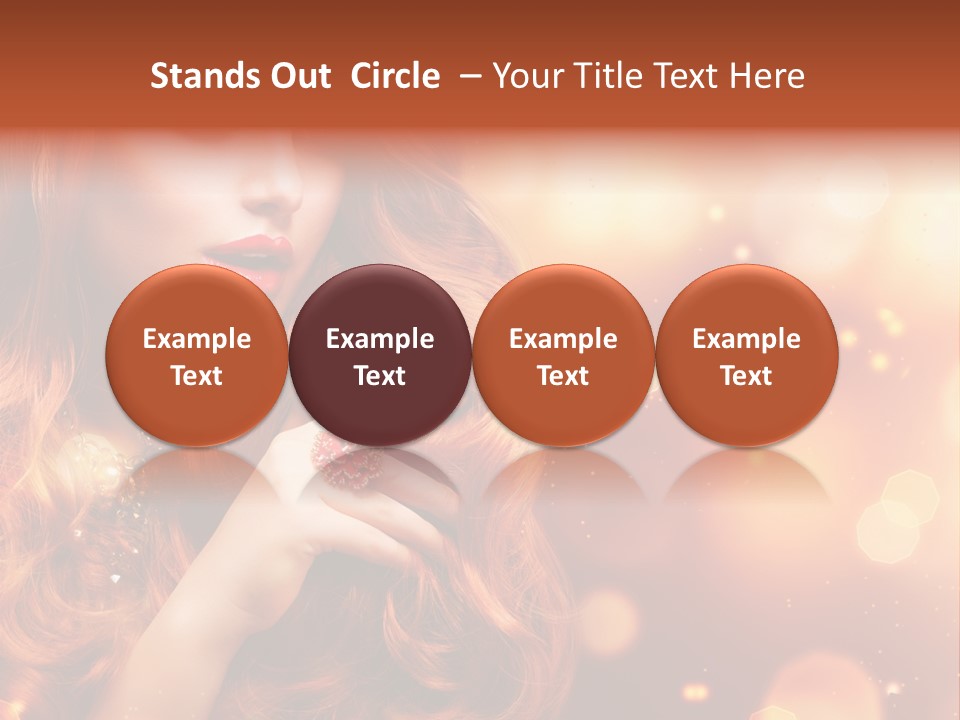 Glamour Wave Girl PowerPoint Template