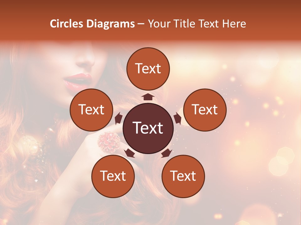 Glamour Wave Girl PowerPoint Template