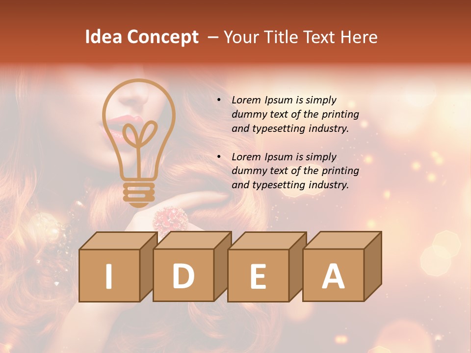 Glamour Wave Girl PowerPoint Template