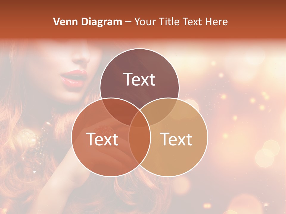 Glamour Wave Girl PowerPoint Template