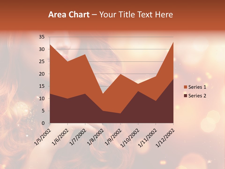 Glamour Wave Girl PowerPoint Template