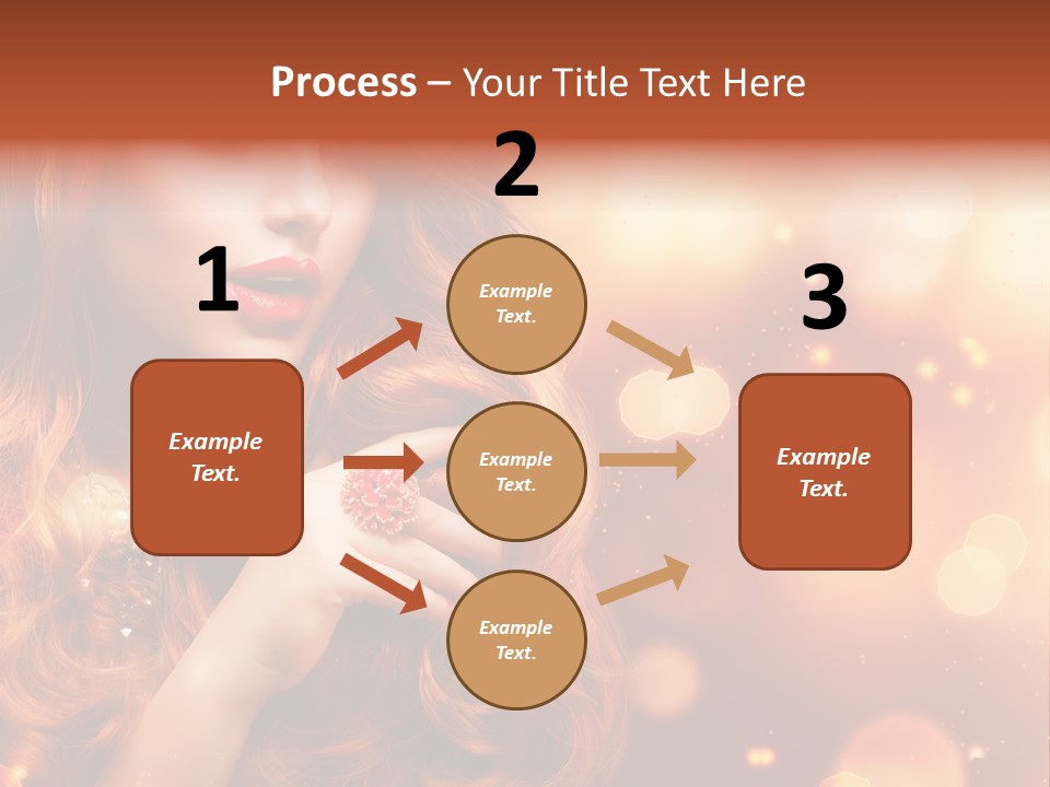 Glamour Wave Girl PowerPoint Template