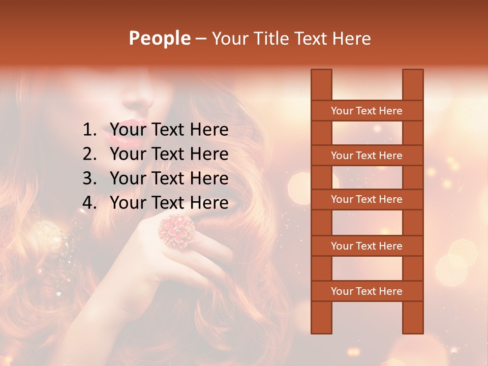 Glamour Wave Girl PowerPoint Template