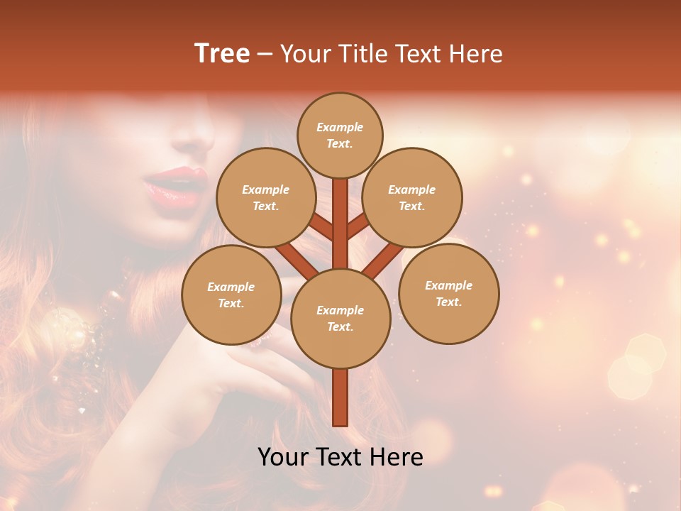 Glamour Wave Girl PowerPoint Template