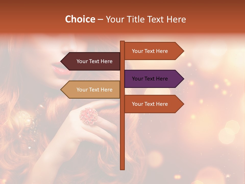 Glamour Wave Girl PowerPoint Template