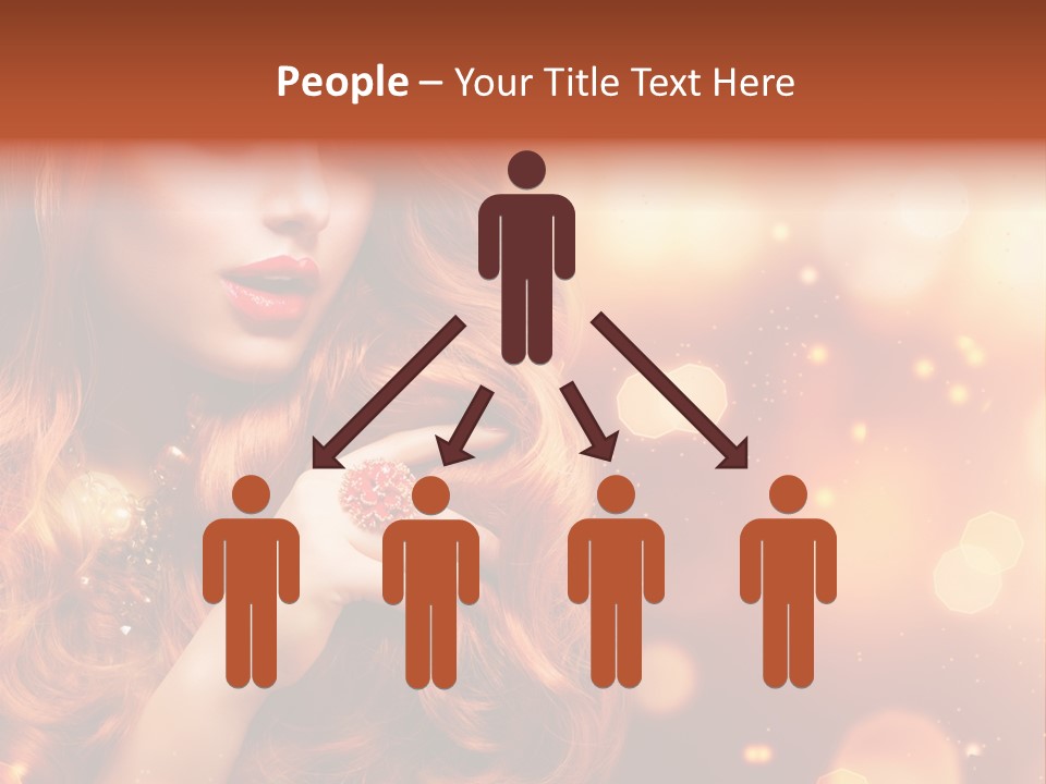 Glamour Wave Girl PowerPoint Template