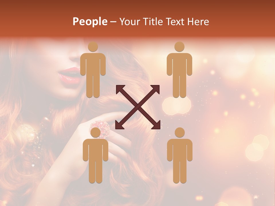 Glamour Wave Girl PowerPoint Template