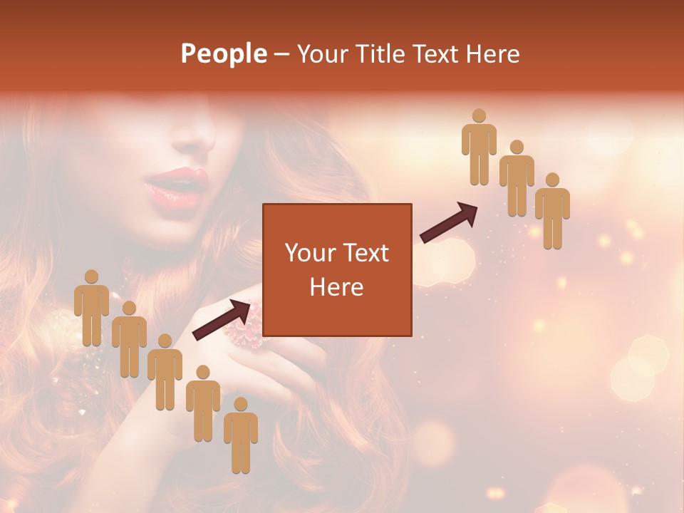 Glamour Wave Girl PowerPoint Template