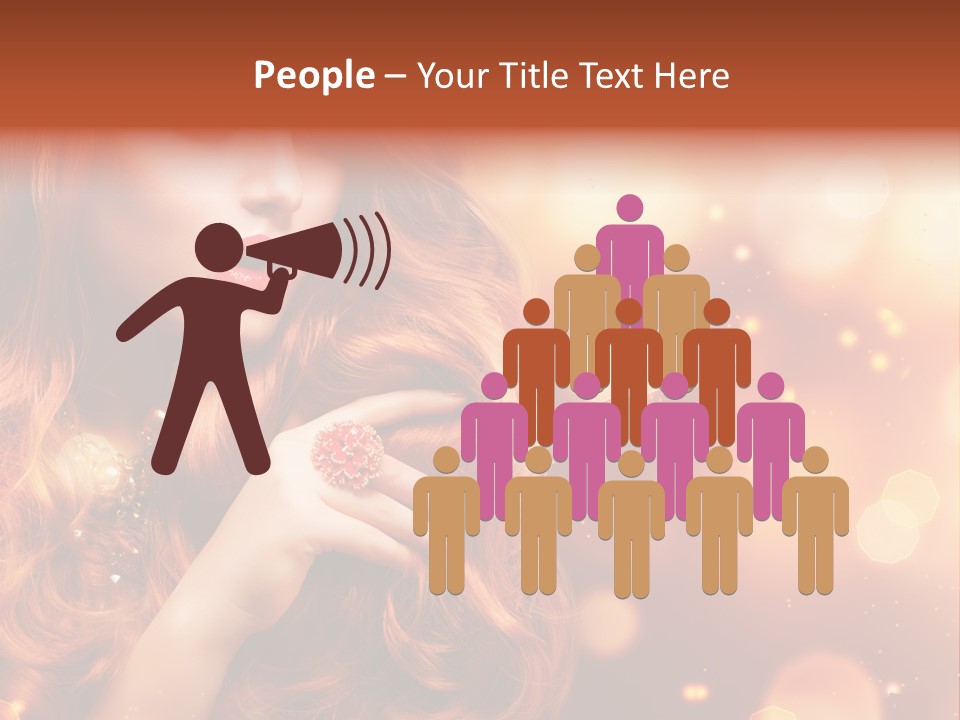 Glamour Wave Girl PowerPoint Template