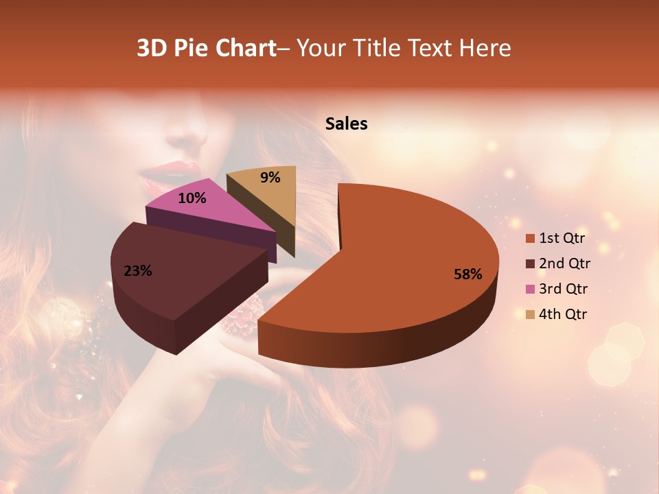 Glamour Wave Girl PowerPoint Template