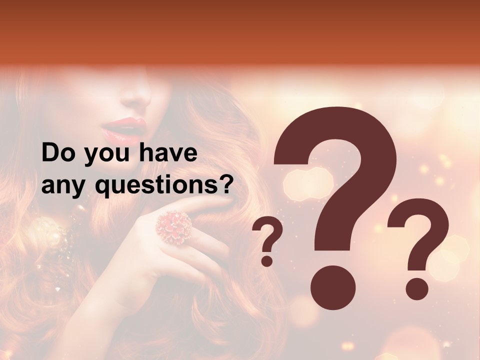 Glamour Wave Girl PowerPoint Template