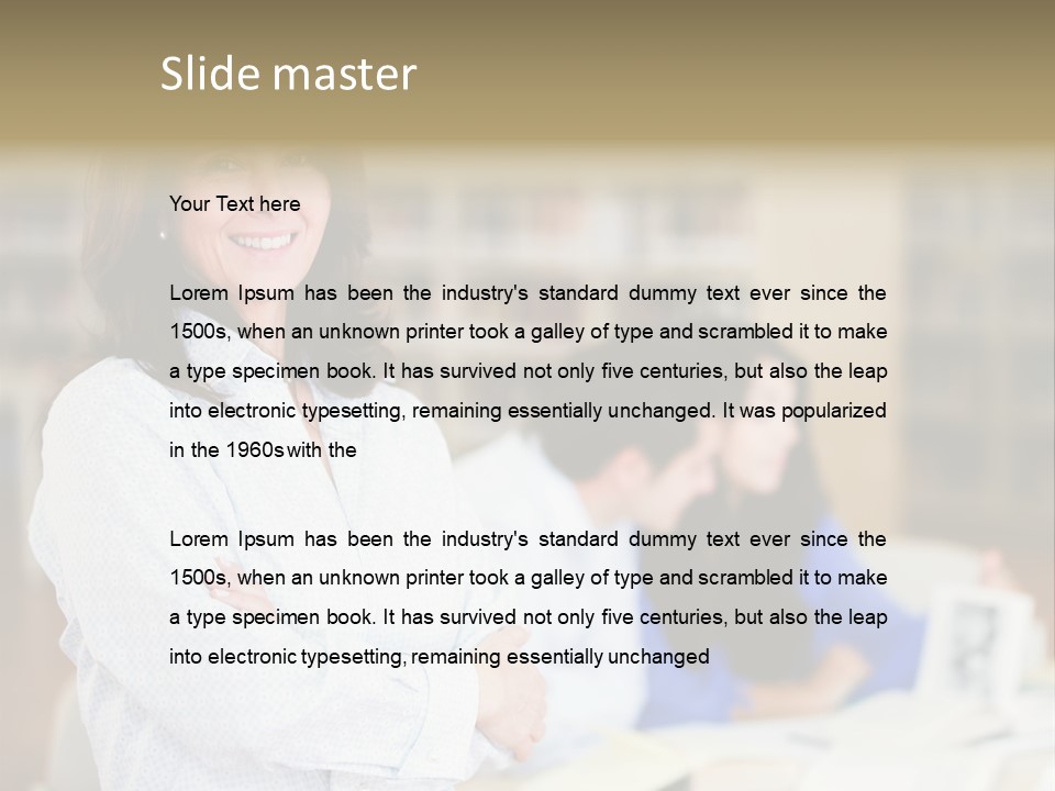 Work Arms Crossed Friendship PowerPoint Template