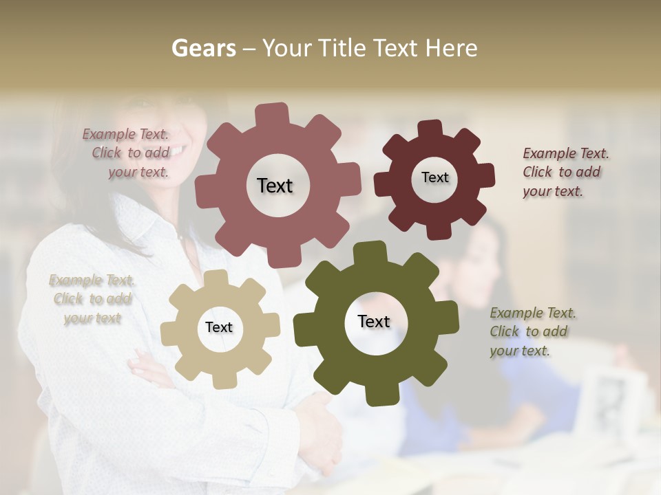 Work Arms Crossed Friendship PowerPoint Template