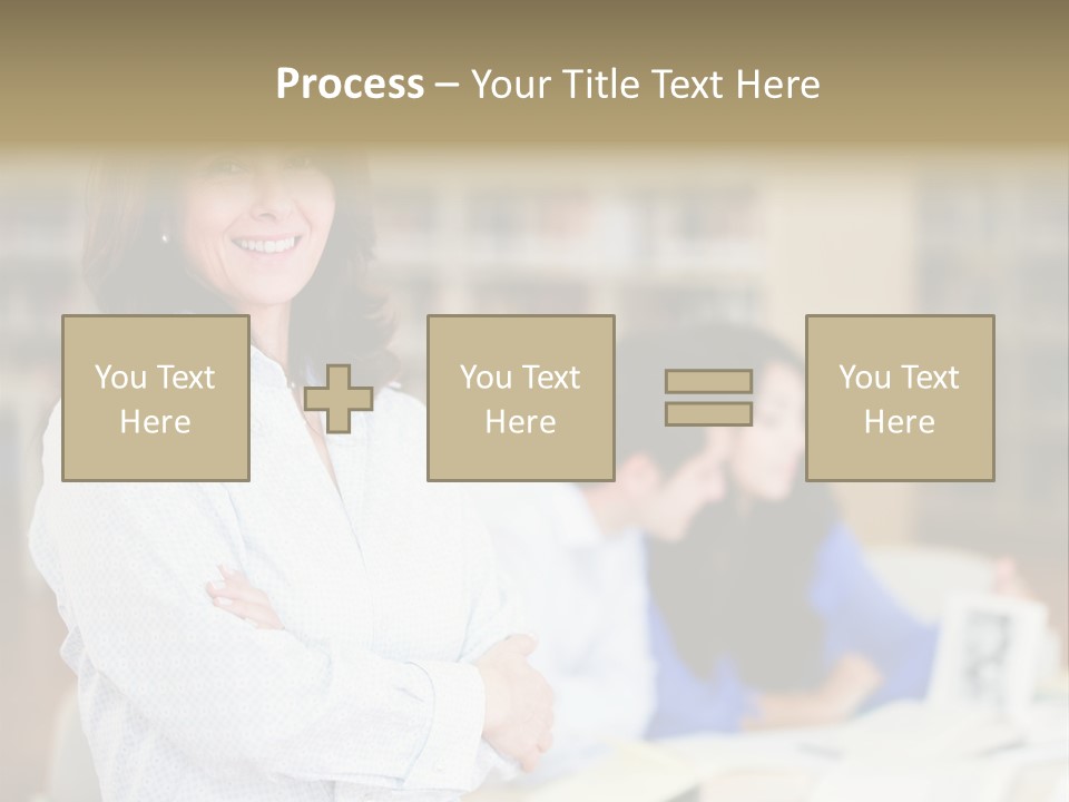 Work Arms Crossed Friendship PowerPoint Template