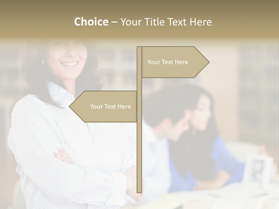 Work Arms Crossed Friendship PowerPoint Template