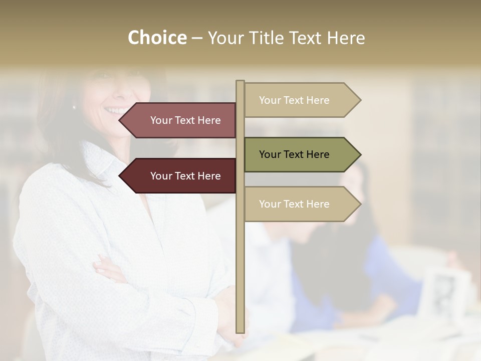 Work Arms Crossed Friendship PowerPoint Template