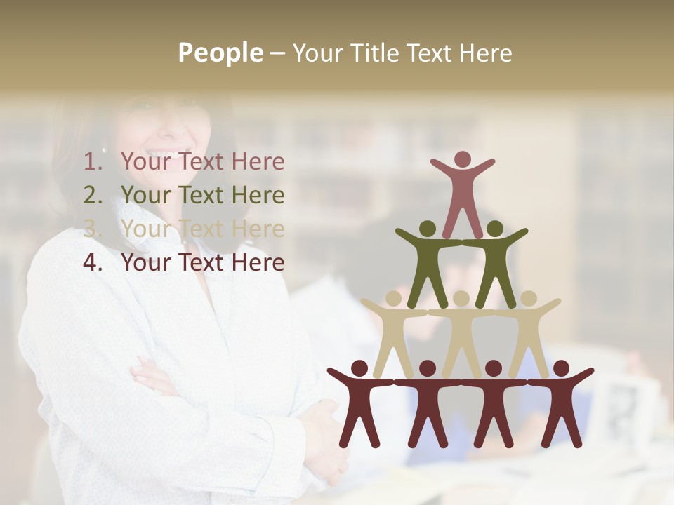 Work Arms Crossed Friendship PowerPoint Template