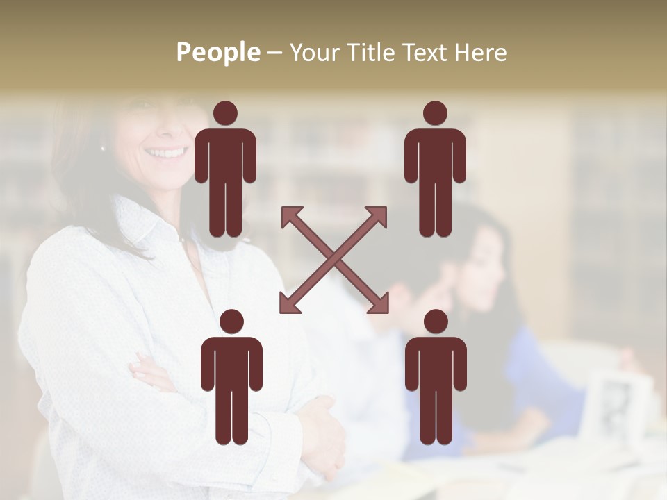 Work Arms Crossed Friendship PowerPoint Template