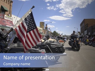 Motorcycle Rally Festival Sturgis PowerPoint Template
