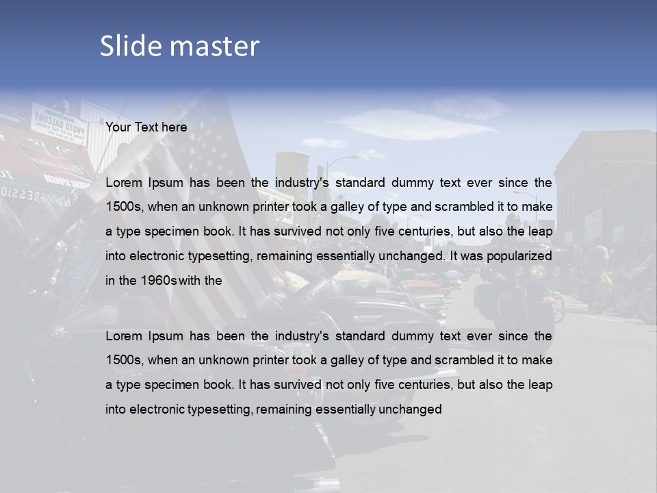 Motorcycle Rally Festival Sturgis PowerPoint Template