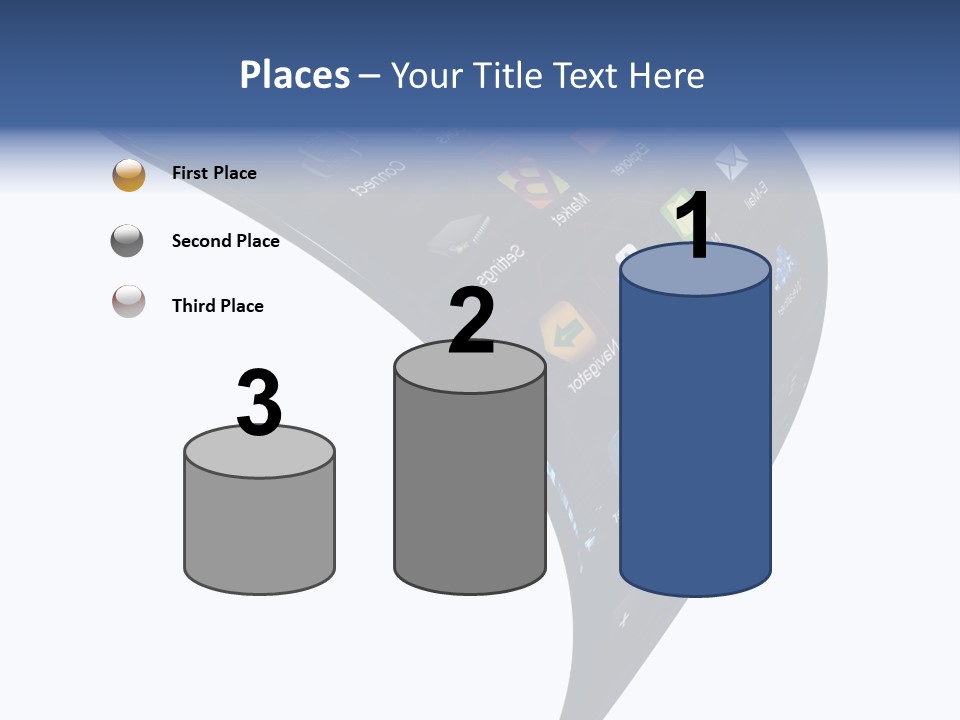 Black Smartphone Bent PowerPoint Template