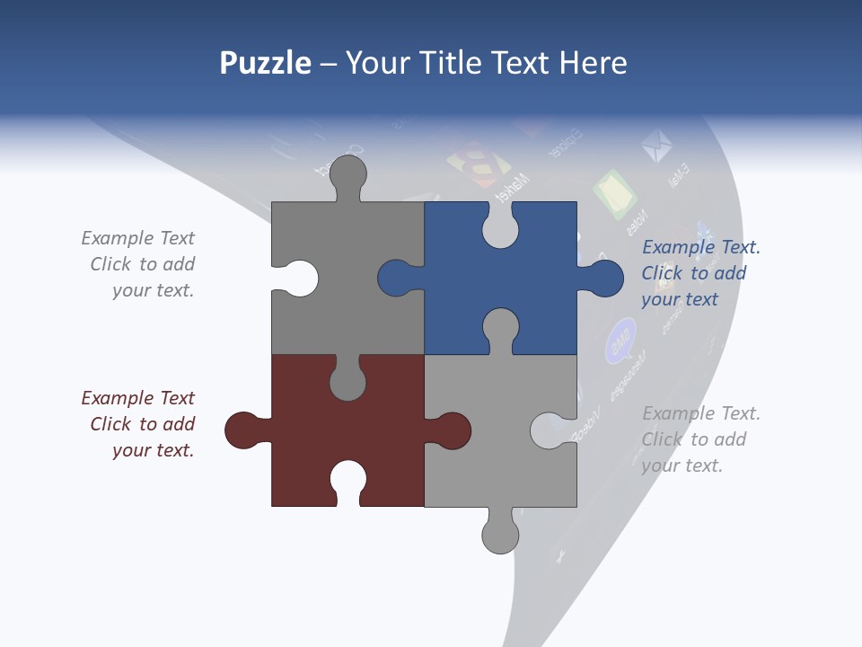 Black Smartphone Bent PowerPoint Template