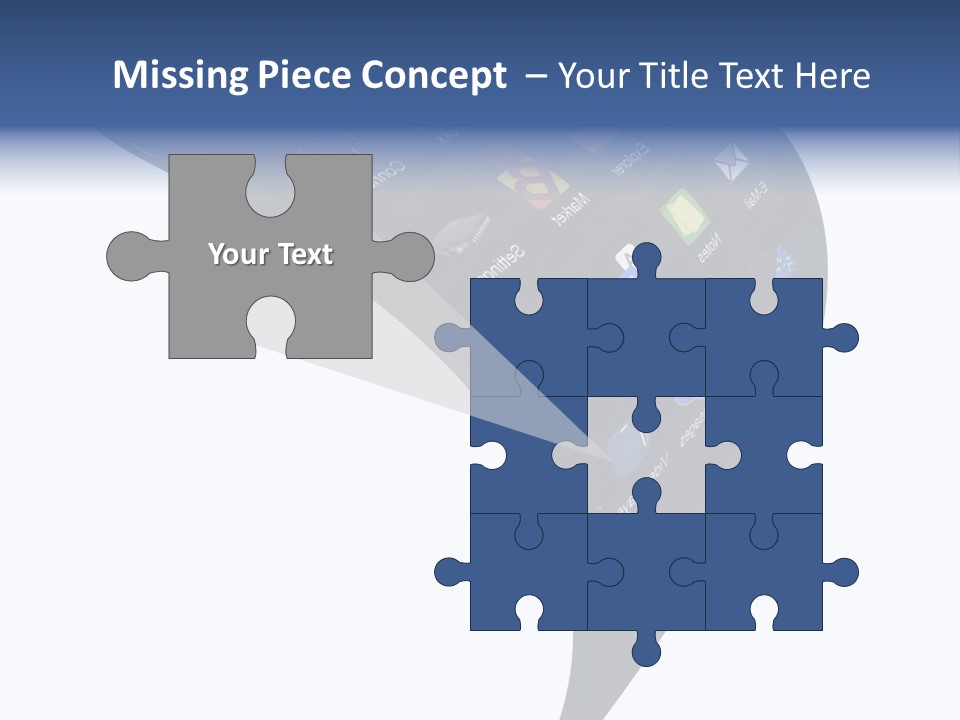 Black Smartphone Bent PowerPoint Template