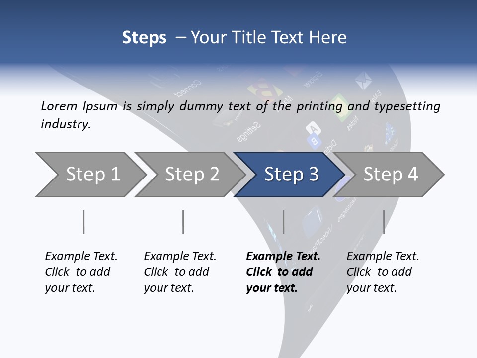 Black Smartphone Bent PowerPoint Template