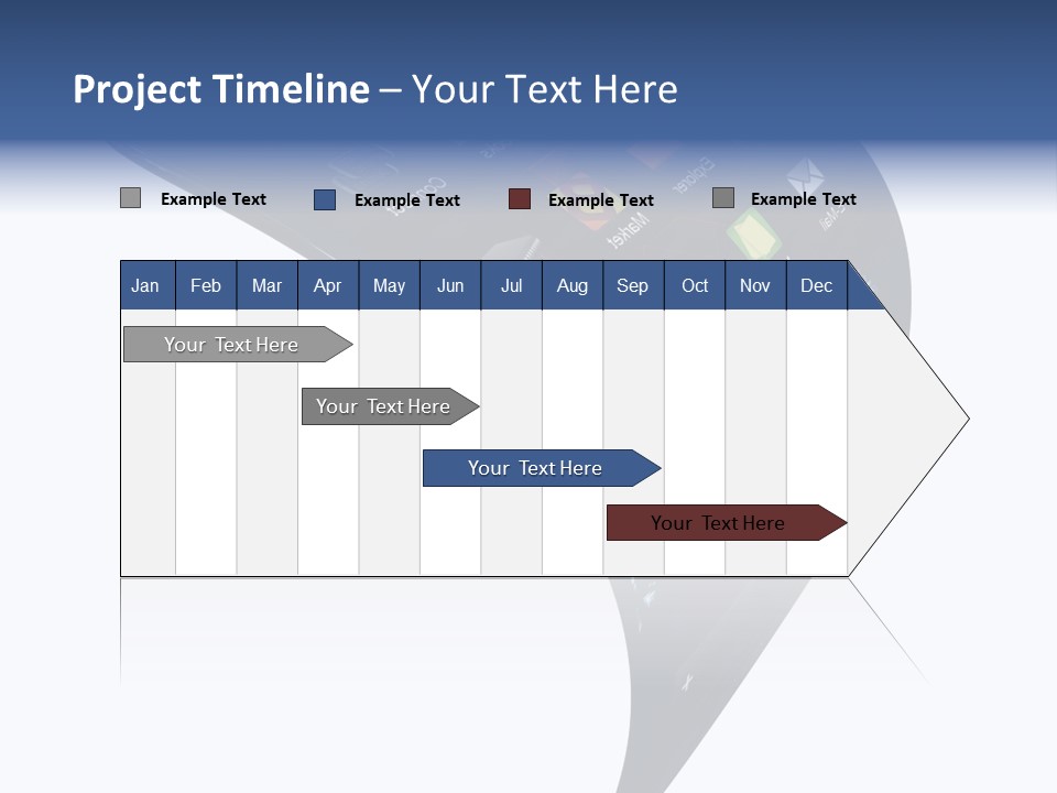 Black Smartphone Bent PowerPoint Template