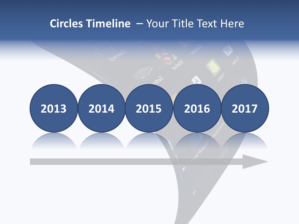 Black Smartphone Bent PowerPoint Template